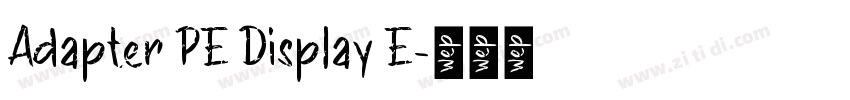 Adapter PE Display E字体转换